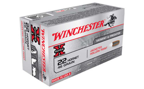 Ammunition Winchester Ammunition Super X 22Hornet WIN SPRX 22HORN 46GR JHP 50/500